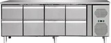 thumbnail of Gastro Edelstahl Kühltisch Kühltheke 8 Schubladen mit Aufkantung 550 L -2/+8°C