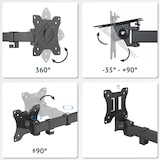 thumbnail of SVITA MOKPO Monitorhalterung 2 Monitore 15-27 Zoll Tisch Höhenverstellbar mit Neigung VESA 75/100 Schwarz