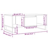 thumbnail of vidaXL Couchtisch Braun Eichen-Optik 90x50x36,5 cm Holzwerkstoff