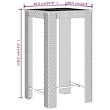 thumbnail of vidaXL 3-tlg. Gartenbar-Set Grau Poly Rattan & Massivholz Akazie