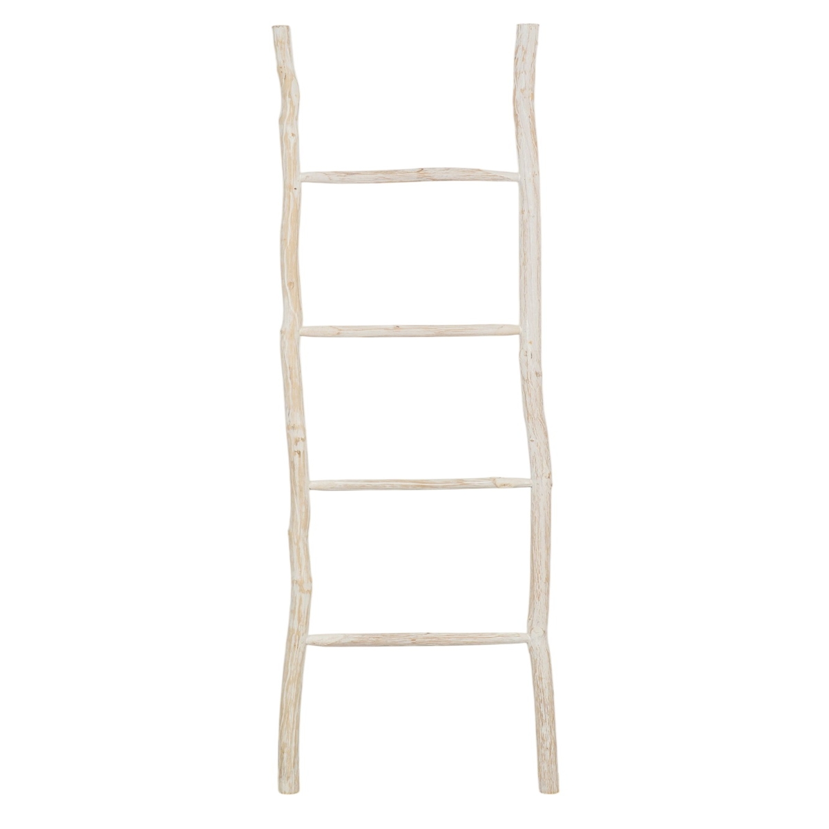 BISCOTTINI INTERNATIONAL ART TRADING Biscottini Holzleiter 37x4x170cm - Handtuchhalter für Boden und Wand - Handtuchhalter fürs Badezimmer - 