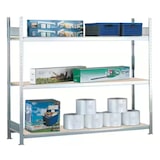 thumbnail of PROREGAL Weitspannregal mit Spanplatten WS 2000 | Grundregal | HxBxT 200x150x50cm | 3 Ebenen | Fachlast 400kg | Verzinkt