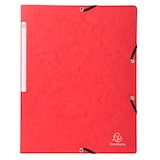 thumbnail of Exacompta 5515E 25x Eckspannmappe mit Gummizug ohne Klappe, aus Colorspan-Karton 400g/m2, für Format DIN A4 - Rot