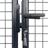 thumbnail of Mesh-Gartentor Verzinkter Stahl 400 x 150 cm Grau
