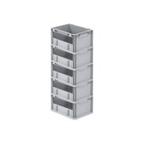 thumbnail of PROREGAL 5x Eurobox NextGen Insight | HxBxT 22x30x40cm | 20 Liter | Seite offen | Eurobehälter, Transportbox, Transportbehälter