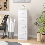 thumbnail of HOMCOM Armadio per Ufficio a 4 Cassetti 40x42x130.8 cm Bianco