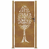 thumbnail of vidaXL Poort 105x180 cm boomontwerp cortenstaal