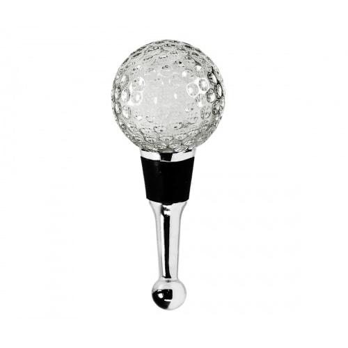 Flaschenverschluss Golf für Champagner, Wein und Sekt, Höhe 10 cm, Muranoglas-Art, Handarbeit