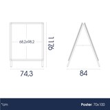 thumbnail of Danieli – Cavalletto Pubblicitario per Esterno bifacciali – Supporti Porta Cartelloni e Porta Poster in Alluminio con 2 Cornici a Scatto 70x100cm