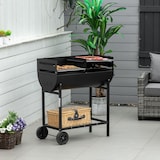 thumbnail of Outsunny Barbecue in Acciaio con 2 Griglie Indipendenti 90x45x96cm