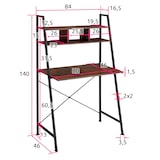 thumbnail of tectake Bureau Exeter 85,5x46,5x140cm - Industrieel hout donker, rustiek - 404700