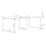 thumbnail of Oficit. Mesa de reuniones. Estructura metálica Marco Cerrado blanco con tablero haya. Fabricado en España. Medidas: 240x100cm (largo x ancho)