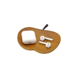 thumbnail of Bandeja Maçã grande em madeira de teca de 17 x 14 x 1,5 cm (pack de 2 unidades)