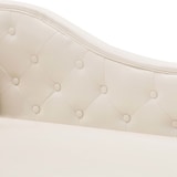 thumbnail of Chaise Longue Blanc Crème Similicuir