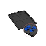 thumbnail of PROREGAL SparSet 5x Eurobox NextGen Color mit Auflagedeckel & Verschlüsse, HxBxT 12x30x40cm, 11L, Schwarz, Griffe blau zu, Eurobehälter