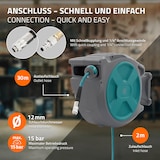thumbnail of ECD Germany Druckluftschlauchtrommel 30 m + 2 m, Automatik-Aufroller, 15 bar, 1/4", Wandmontage