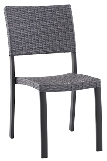 METRO PROFESSIONAL Cadeira empilhável Gastro Balsario, alumínio/PE rattan, cinzento pedra