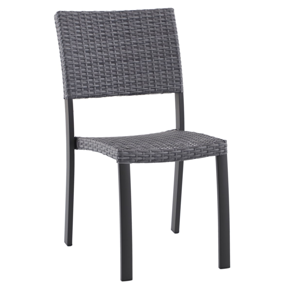 METRO PROFESSIONAL Cadeira empilhável Gastro Balsario, alumínio/PE rattan, cinzento pedra