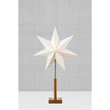 thumbnail of Markslöjd-SOLVALLA MINI Standstern weiss, 7 Zacken mit Holzfuß 10x10x2,5cm, Höhe 55 cm, ø 35 Zuleitung mit EIN/ AUS- Schalter, E14, 230V,MPN706041