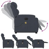 thumbnail of vidaXL Massagesessel mit Aufstehhilfe Elektrisch Dunkelgrau Samt
