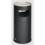 thumbnail of PROREGAL Klassischer Kombiascher rund | HxBxT 70x32x32cm | Verzinkter Stahl | Grau | Mülleimer Aschenbecher Abfalleimer