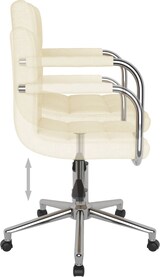 thumbnail of vidaXL Esszimmerstuhl Drehbar Creme Stoff