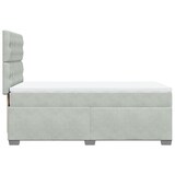 thumbnail of vidaXL Boxspringbett mit Matratze Hellgrau 100x200 cm Samt