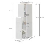 thumbnail of Dmora Dispensa da cucina Dcasiragh, Armadio multiuso, Mobile per cucinotto, Portafrigo multifunzione, 30x60h165 cm, Bianco lucido e Ardesia