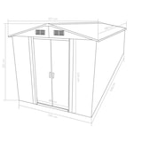 thumbnail of Helloshop26 - Caseta de jardín caseta caseta de almacenamiento caseta de exterior caseta robusta para herramientas 257 x 580 x 181 02_0022177