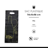 thumbnail of Tasche 2 Plastikflaschen HDPE schwarz ausgeschnittene Griffe 16+ 4/4 x 46 cm pro 1000 - Gimex