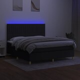 thumbnail of vidaXL Boxspringbett mit Matratze & LED Schwarz 180x200 cm Stoff