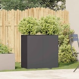thumbnail of vidaXL Pflanzkübel Schwarz 80x40x80 cm Kaltgewalzter Stahl