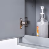 thumbnail of HOMCOM Armario de Baño con Espejo de Pared con Estante Ajustable de 3 Niveles 2 Puertas Almacenamiento para Cocina Medicinas 48x14,5x45 cm Gris
