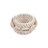 thumbnail of Bazar Bizar Servetring van rotan schelpen 7x7x2 cm wit