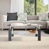 thumbnail of vidaXL Salontafel zwart transparant 95x55x40 cm gehard glas