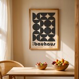 thumbnail of Lámina con marco negro BAUHAUS BLACK FORMS I 21x30 cm Product size: 21x30 cm;  BAU 021  impreso en papel de primera calidad de 180gr.
