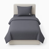 thumbnail of Benetton - 2-delige beddenset (dekbedovertrek 150x220 + kussensloop 63x63 cm) donkerblauw/beige