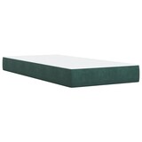 thumbnail of vidaXL Boxspringbett mit Matratze Dunkelgrün 90x200 cm Samt