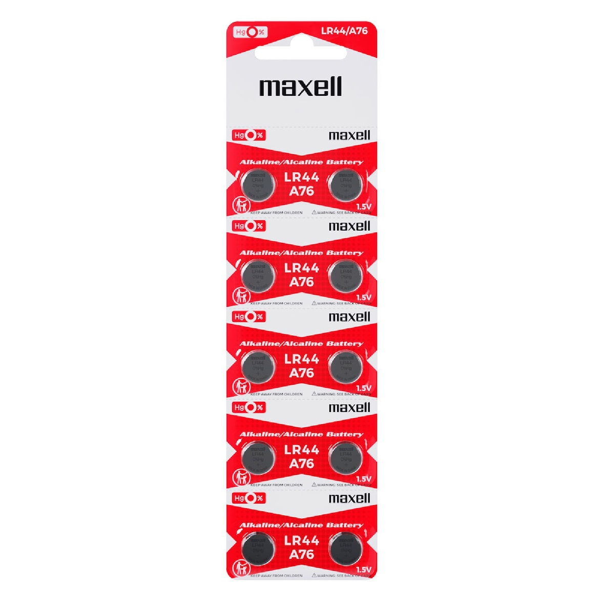 Maxell LR44 1,5V Mikro - 10er-Pack Alkaline-Batterien