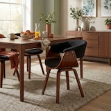 thumbnail of Chaise de Salle à Manger Bruce Noir /Noyer