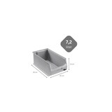 thumbnail of PROREGAL 5x Graue Sichtlagerbox 4.0 | HxBxT 15x20x35cm | 7,2 Liter | Sichtlagerbehälter, Sichtlagerkasten, Sichtlagerkastensortiment