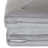 thumbnail of Alu-Hollywoodschaukel HWC-L47, Gartenschaukel Hängeschaukel Liegefunktion, Dach Textil Olefin 195x221x131cm Polster grau