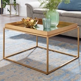 thumbnail of Couchtisch Glas Metall 60x60x41 cm Sofatisch Gold Verspiegelt, Design Wohnzimmertisch Quadratisch, Kleiner Kaffeetisch Modern Spiegelglas,