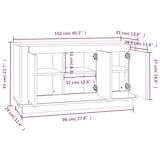 thumbnail of Helloshop26 - Buffet Sideboard Kommode Kleiderschrank Aufbewahrungsmöbel Organizer Küche Wohnzimmer Lounge Sonoma 102 x 35 x 55 cm 02_0036269