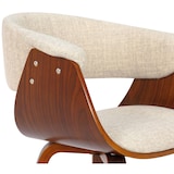 thumbnail of Lot de 2 chaises de salle à manger Bruce tissu Noyer / Crème