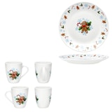 thumbnail of Candyman 12tlg Frühstücksset Porzellan 6 Pers. Teller Becher Weihnachten blau