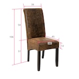 thumbnail of tectake Silla de comedor ergonómica  marrón antiguo - 403500
