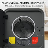 thumbnail of Wäschetrockner 3kg (bis 4,5kg) 830W mit Überhitzungsschutz 5 Programmen wandmontierbar in Weiß, Energieklasse G für effiziente Nutzung