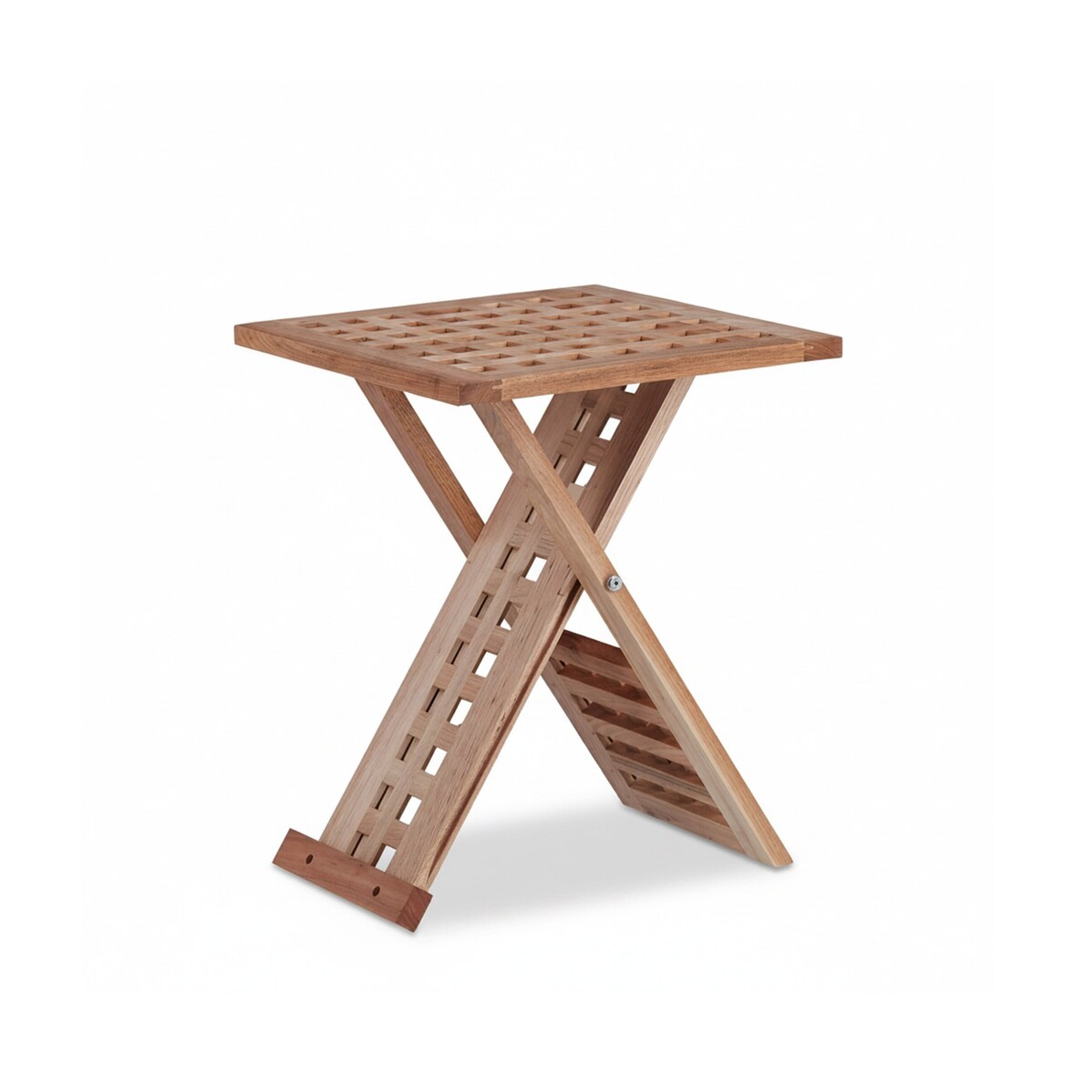 Relaxdays Beistelltisch klappbar, Klapptisch Walnuss, Couchtisch klein, Nachttisch eckig, HBT: 40,5 x 33 x 33 cm, natur