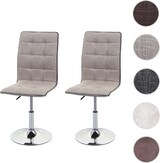 thumbnail of 2er-Set Esszimmerstuhl | HxBxT 103x43x54cm | Sitzhöhe 41cm | Stoff/Textil MVG | Braun | Stuhl Küchenstuhl